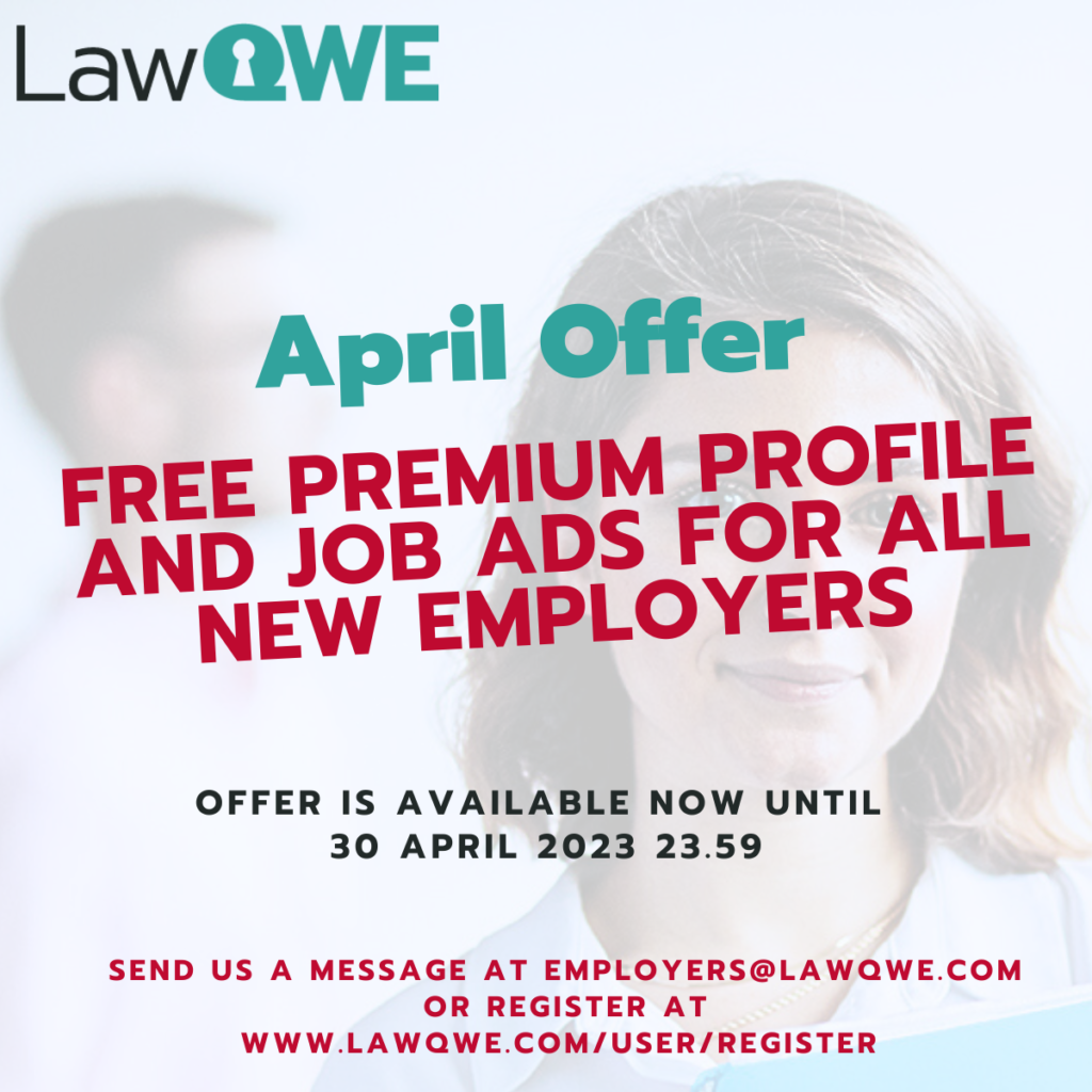FREE recruitment support for all new LawQWE registered employers in April!
